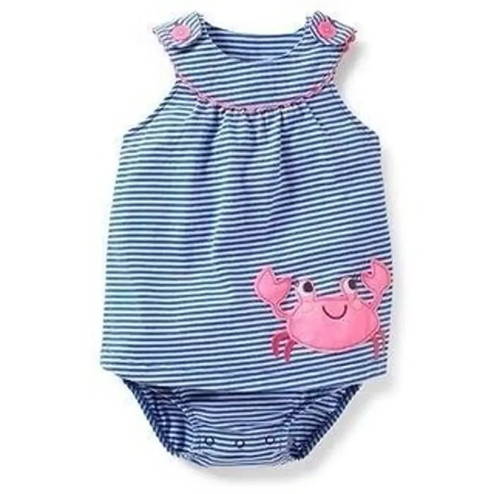 Carter’s Blue & white Striped One-Piece 12 Months